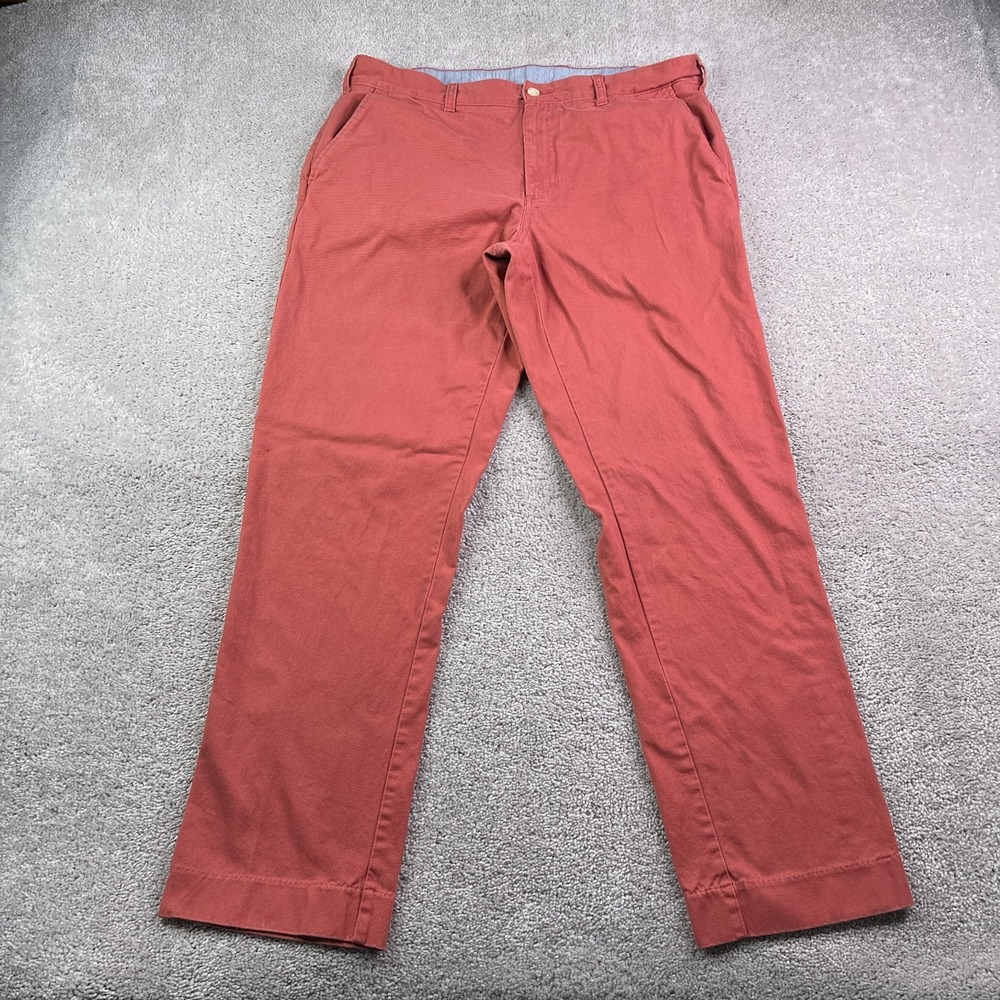 Bills Khakis Pants‎ Mens 36x32 Pink Slim Fit Straight Cotton Slacks